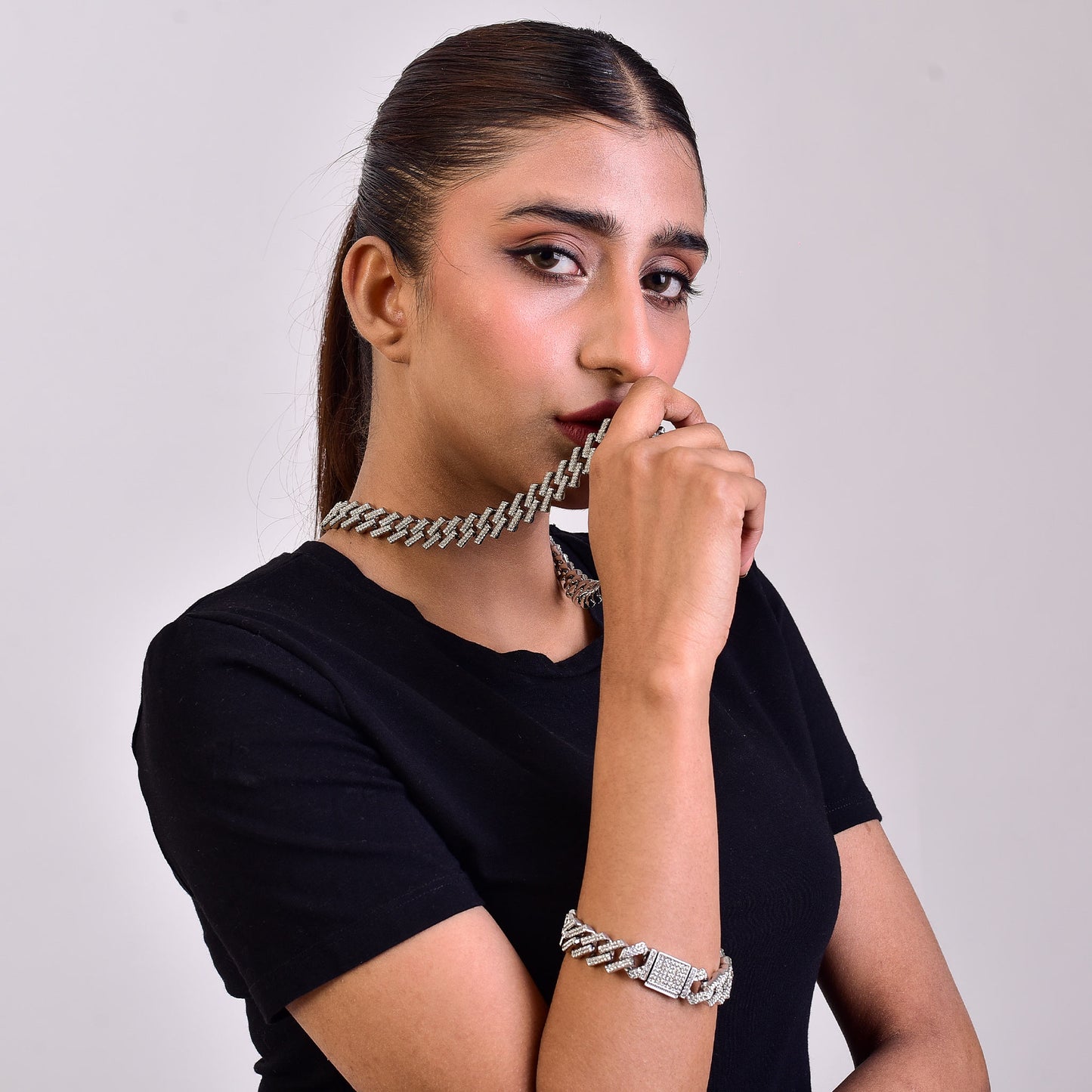 Iced Prong Cuban Link Chain & Bracelet - 15mm