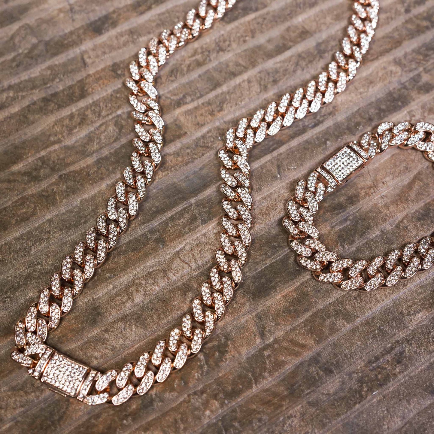 Iced Out Miami Cuban Chain & Bracelet - 13mm