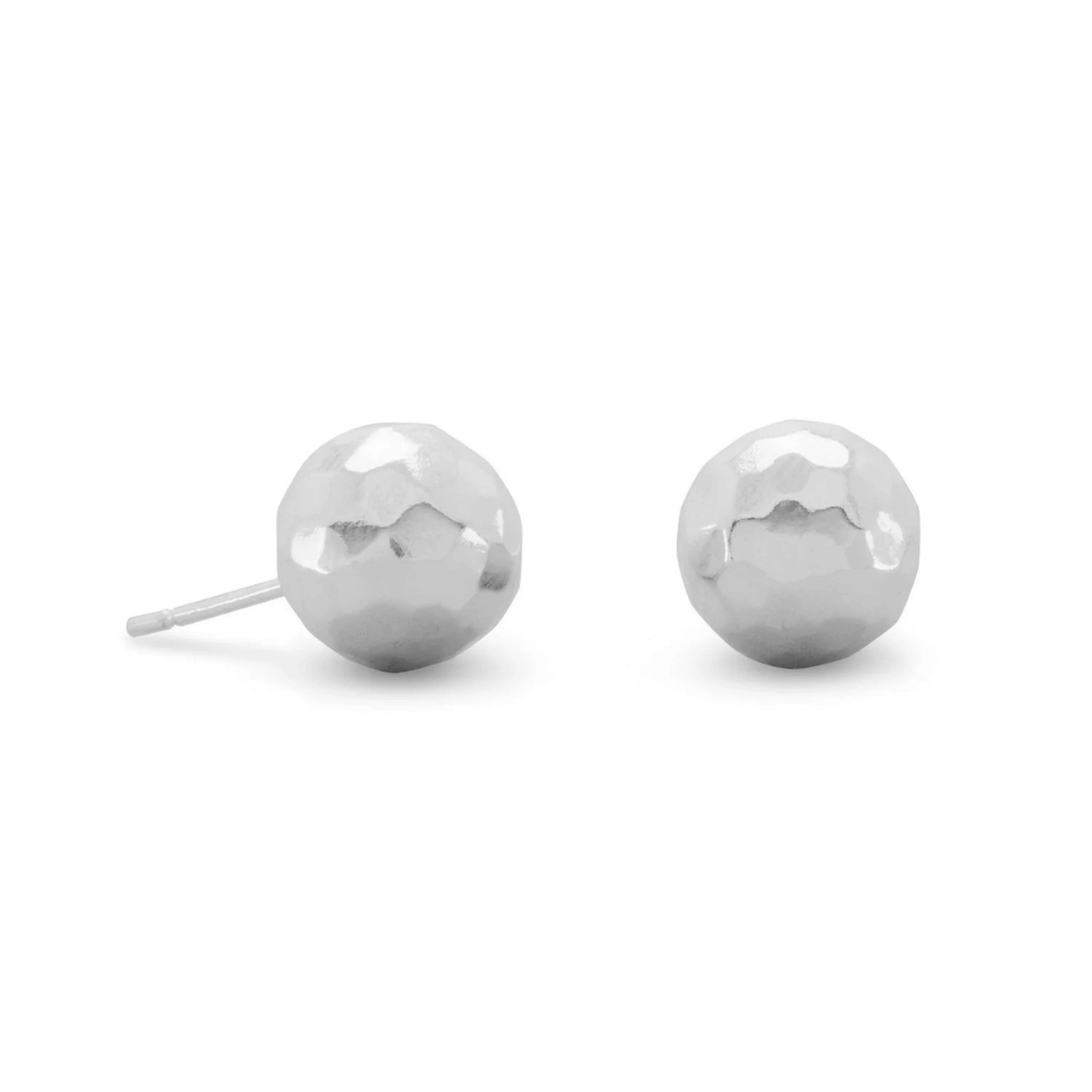 Hammered Ball Earrings