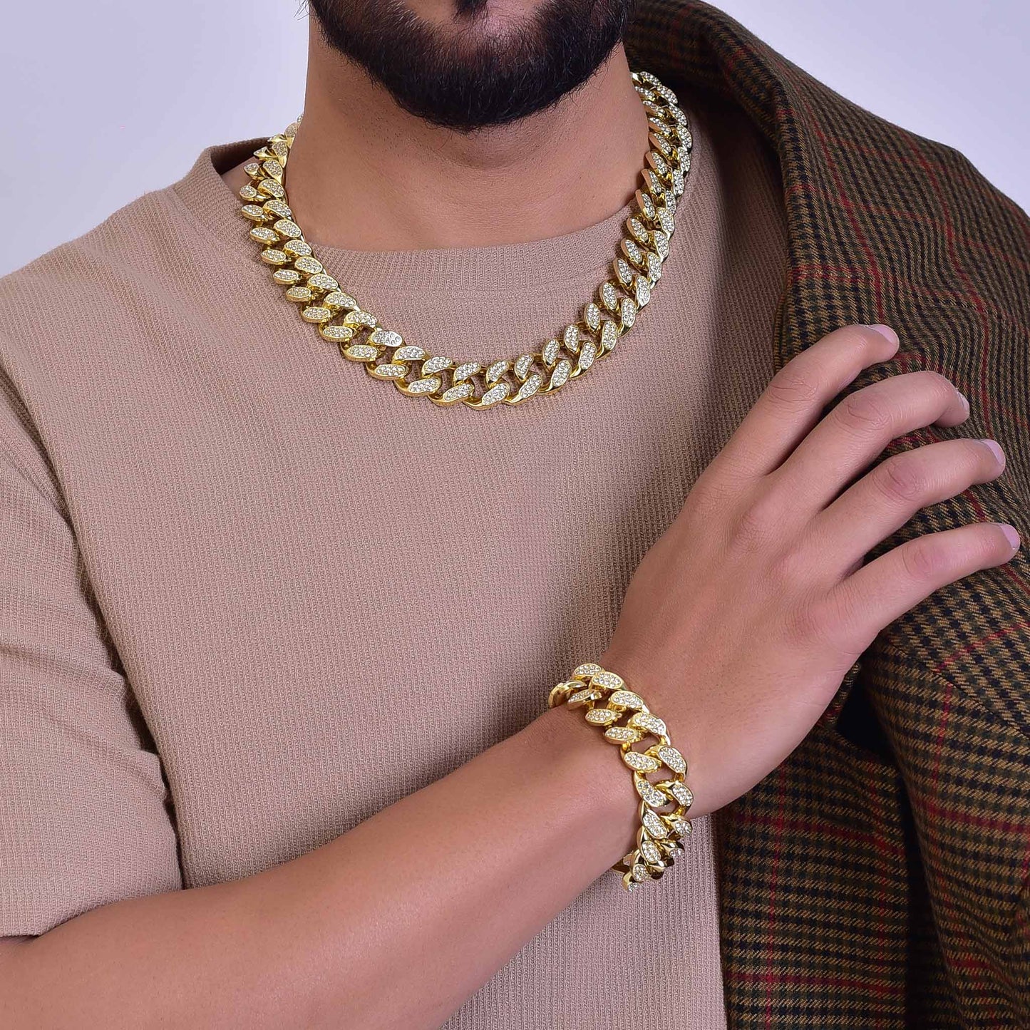 Iced Cuban Curb Chain & Bracelet - 20mm