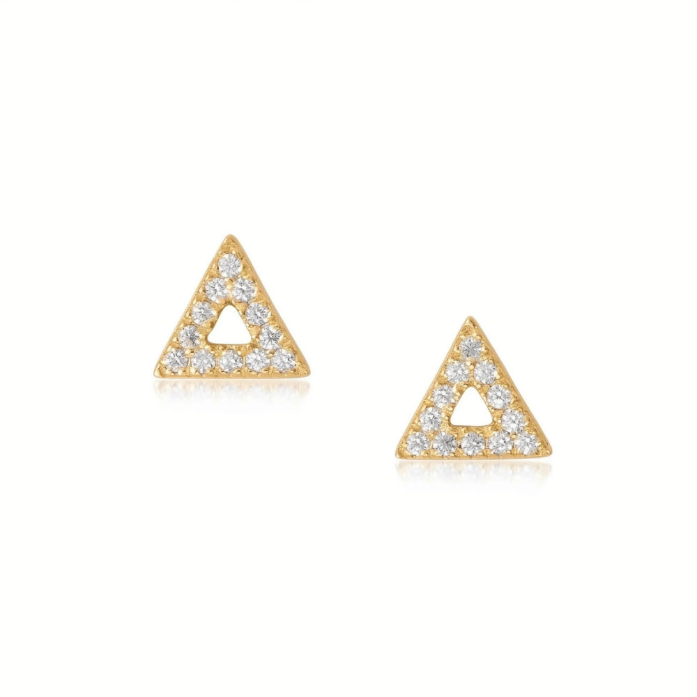 Triangle Outline Stud Earrings