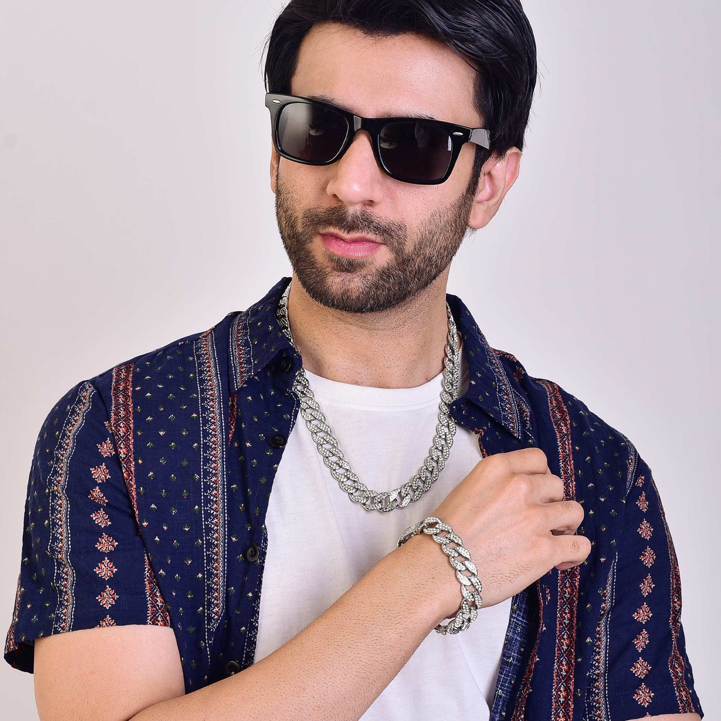 Diamond-Cut Cuban Chain & Bracelet - 15mm