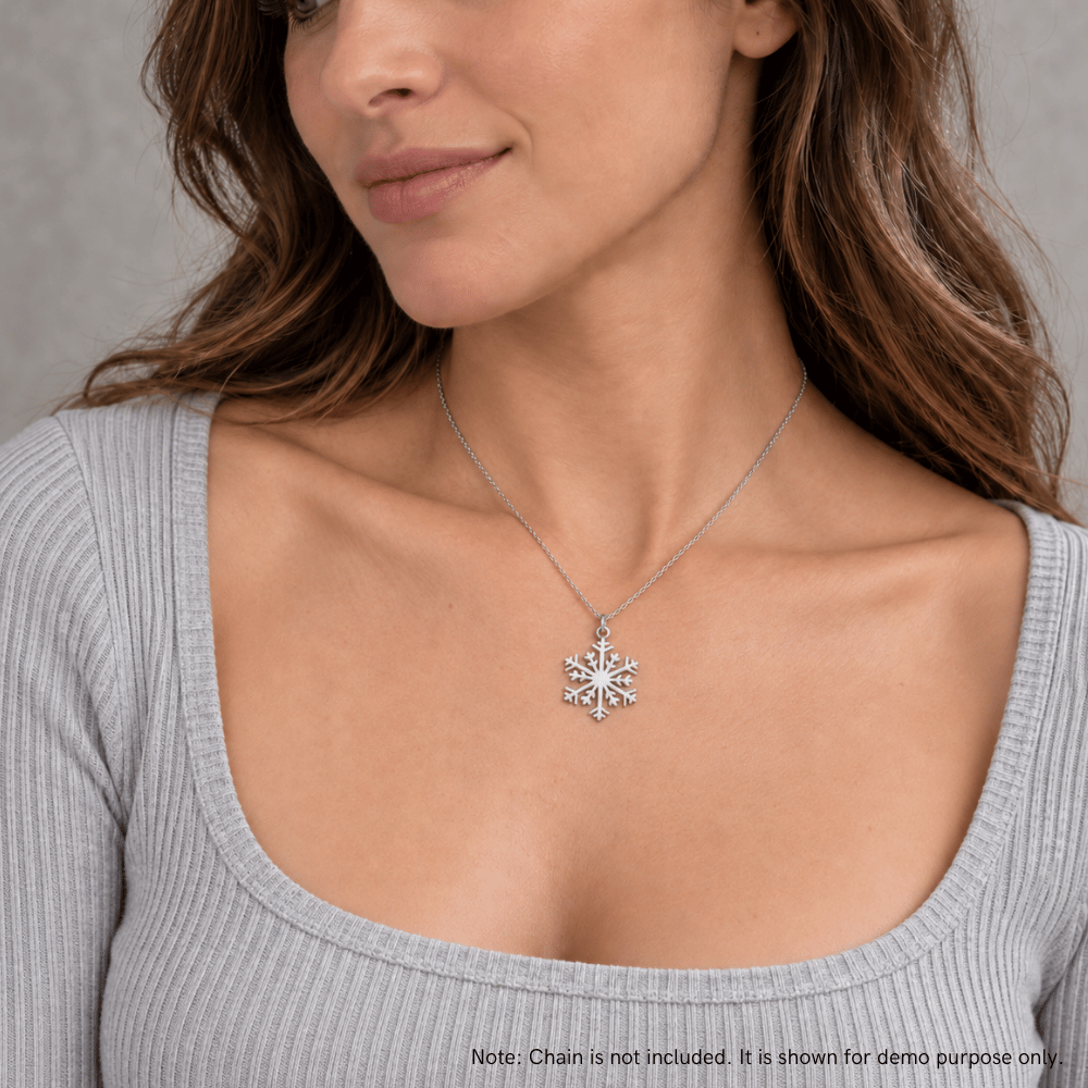 Polished Snowflake Pendant - view 4