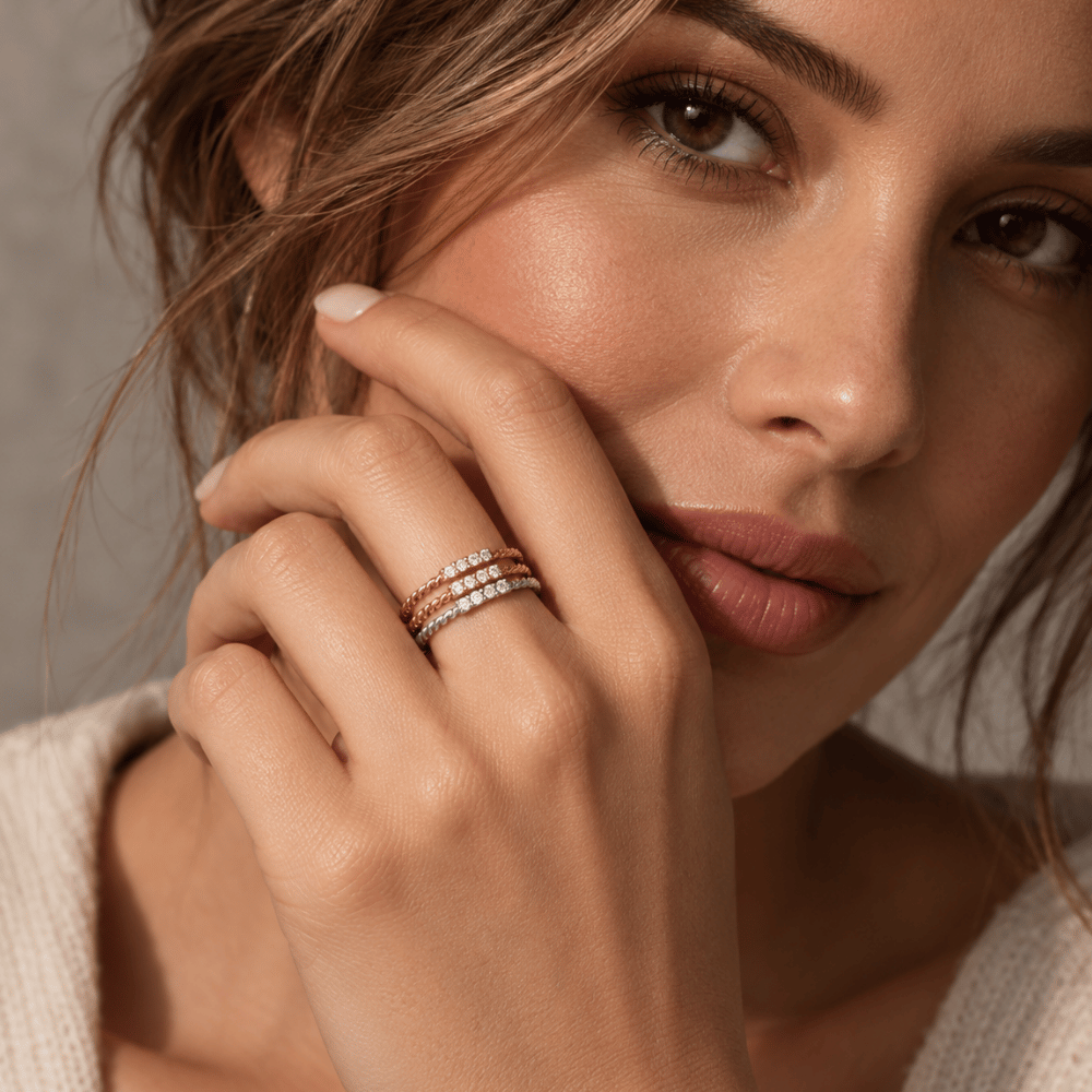 Set of Three CZ Rings