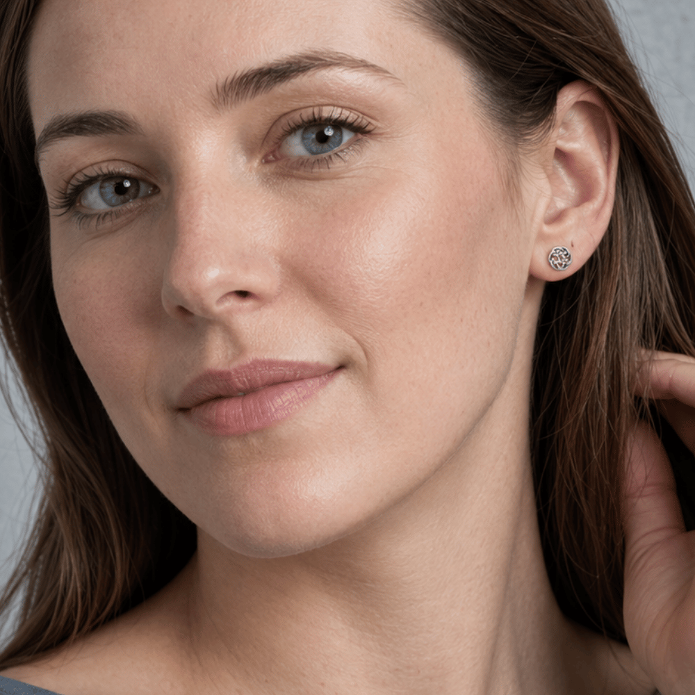 Small Oxidized Celtic Stud Earrings