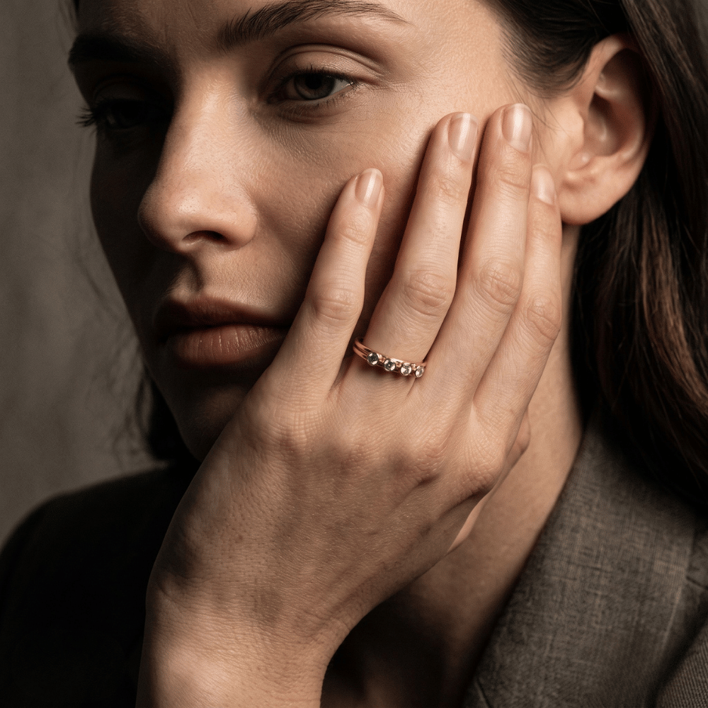 14/20 Gold Filled CZ Double Wire Ring