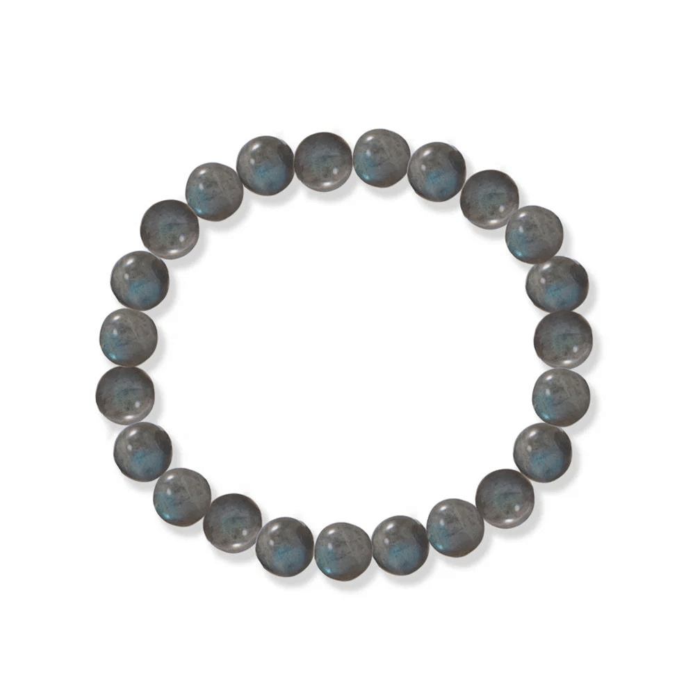 8mm Round Stone Bead Stretch Bracelet