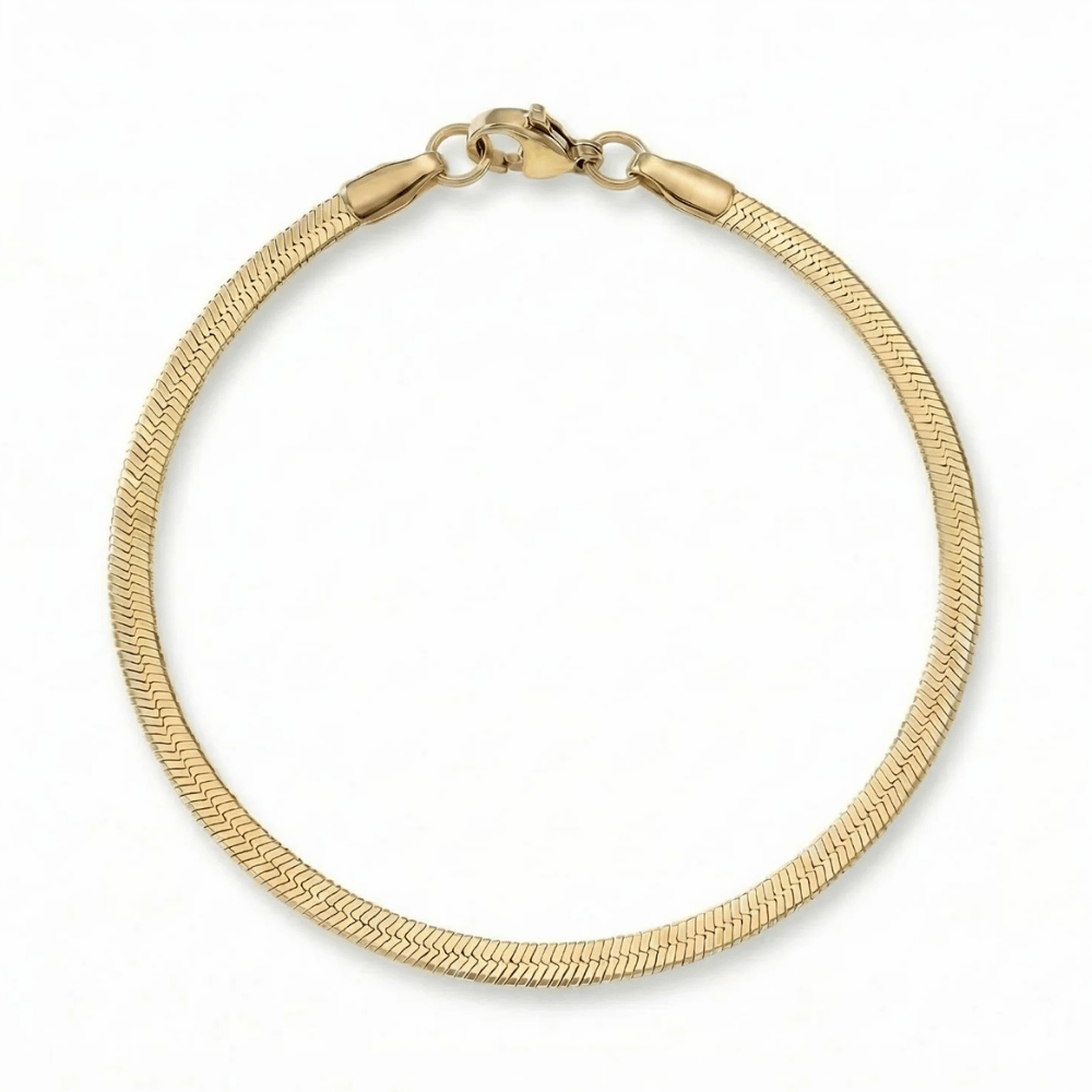 7" Stainless Steel 3mm Herringbone Bracelet