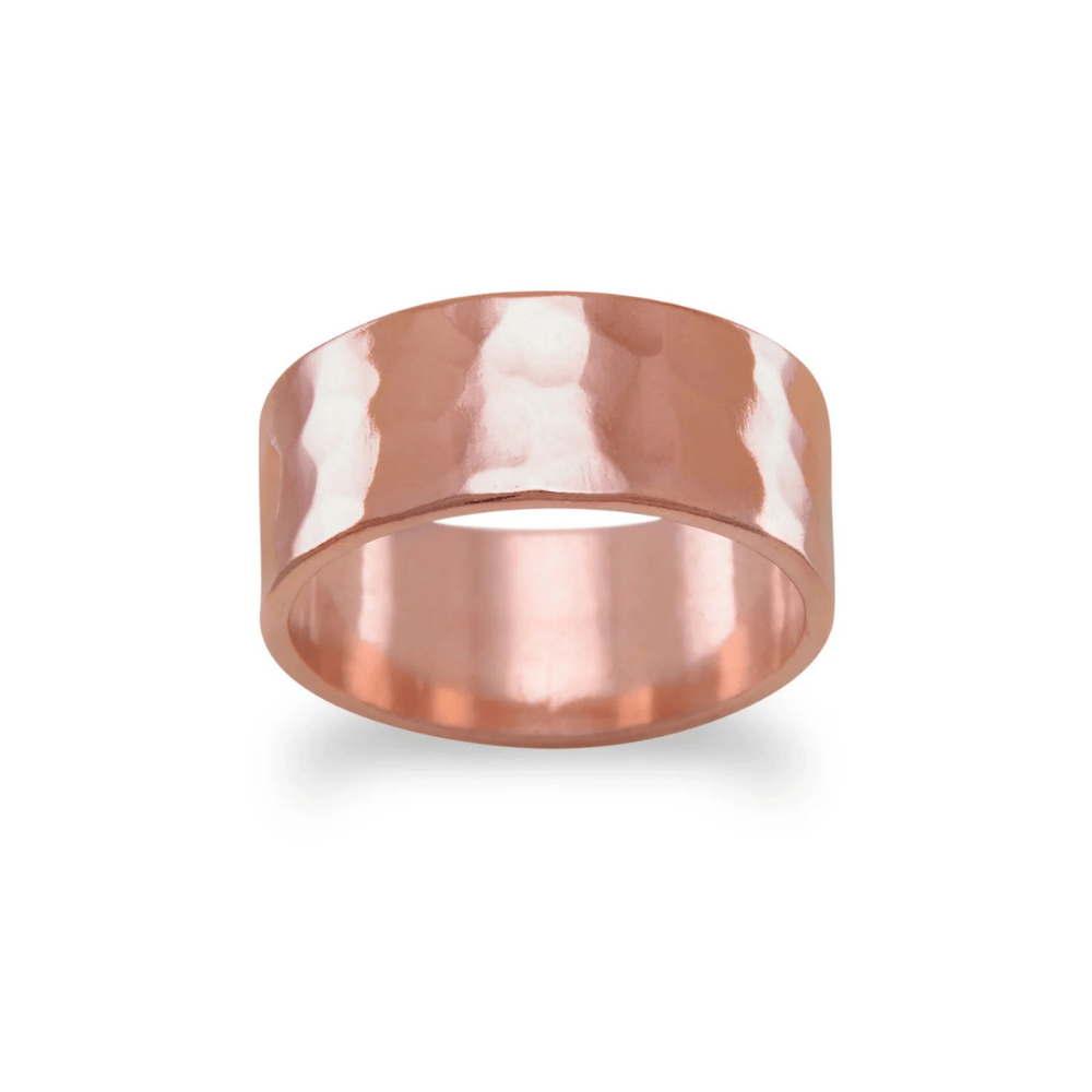 Solid Copper Hammered Ring