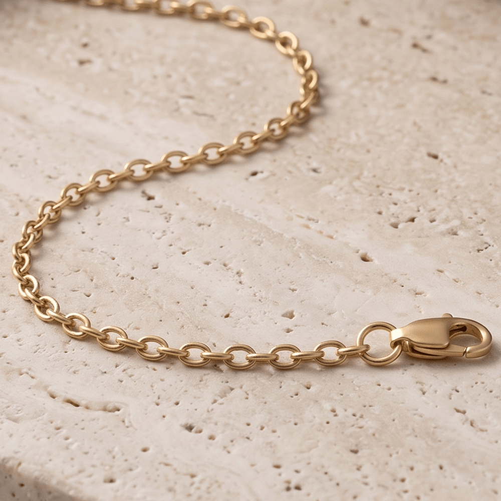 14/20 Gold Filled Open Link Cable Chain Bracelet - 3.4mm - view 2