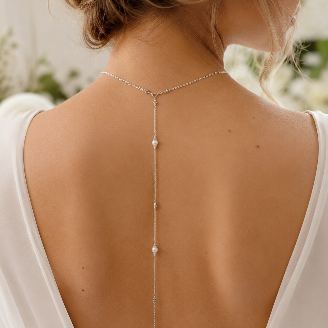 Beautiful Cultured Freshwater Pearl Back Drop Necklace