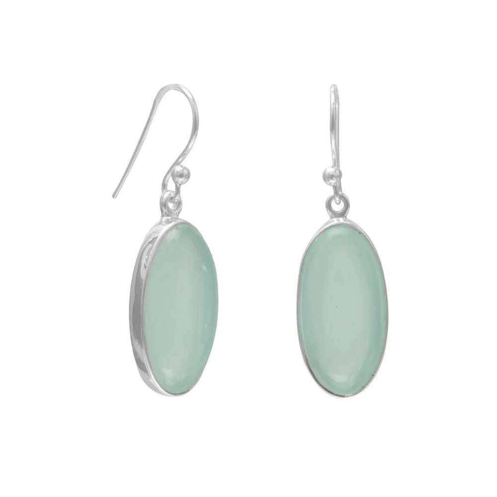 Oval French Wire Earrings