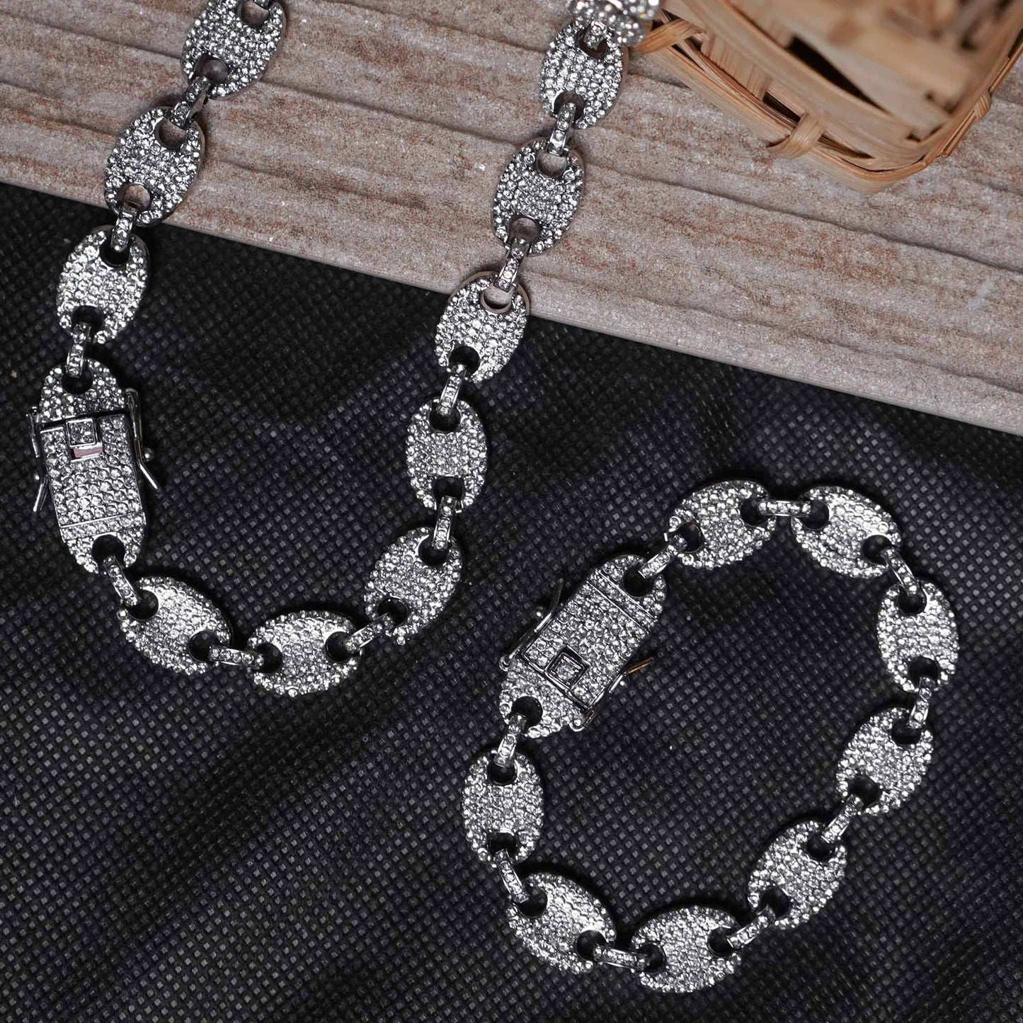 Iced Out Mariner Chain & Bracelet - 13mm