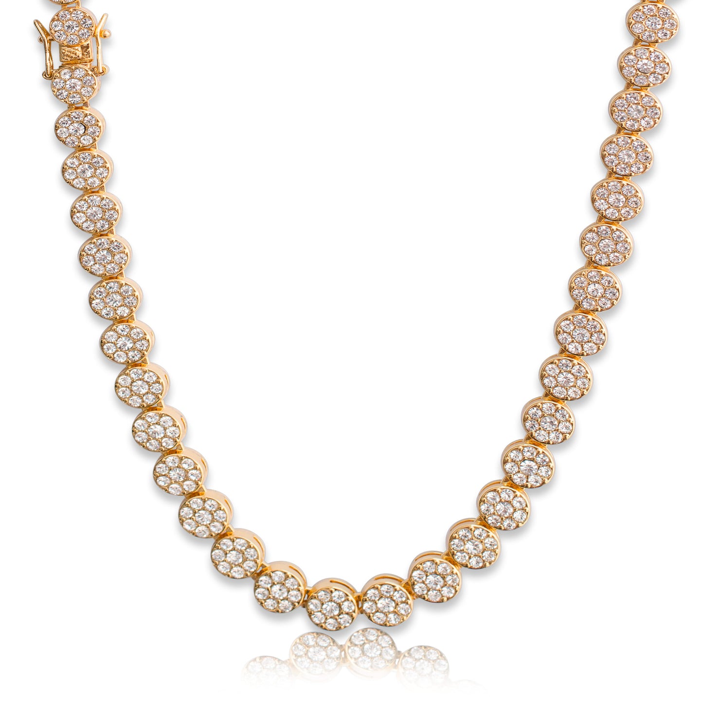 Clustered Iced Tennis Chain - 10mm
