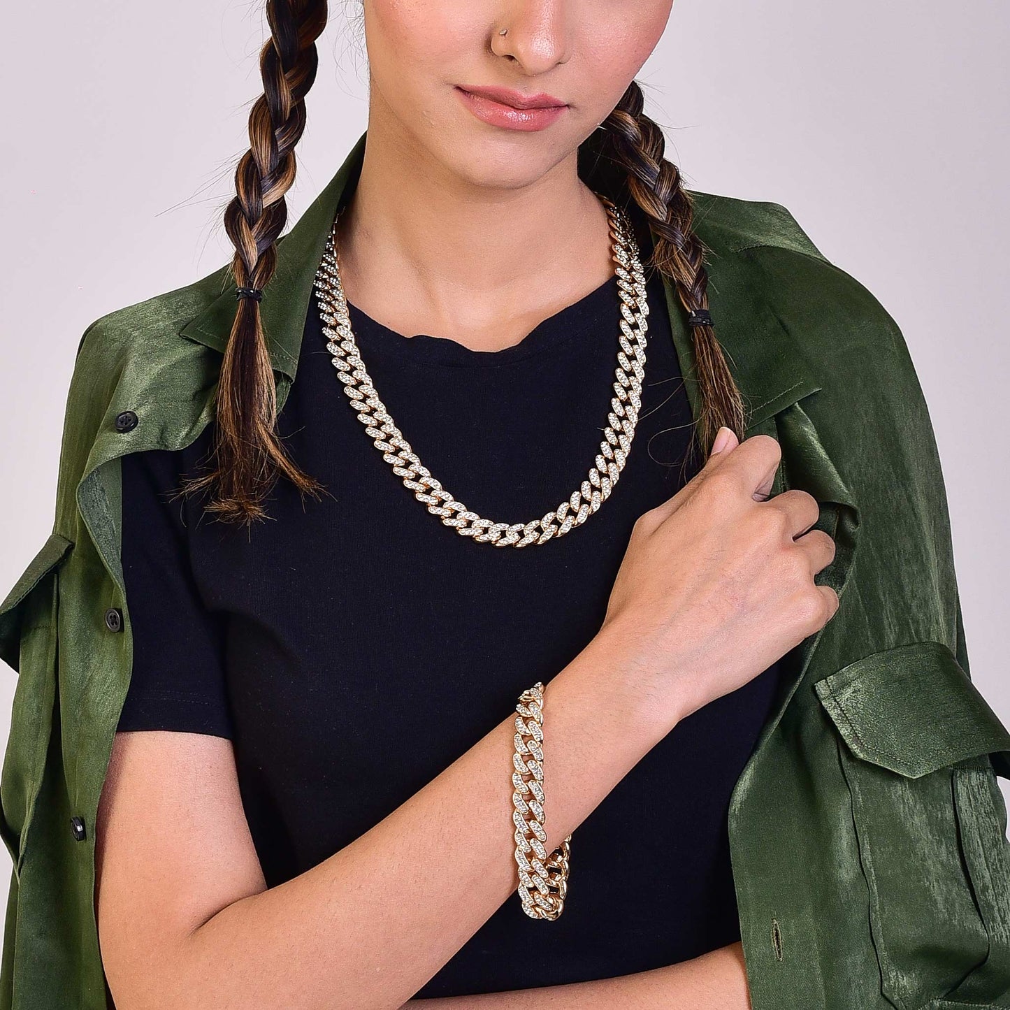 Iced Miami Cuban Link Chain & Bracelet - 13mm