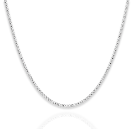 925 Sterling Silver Curb Chain Necklace - 2mm