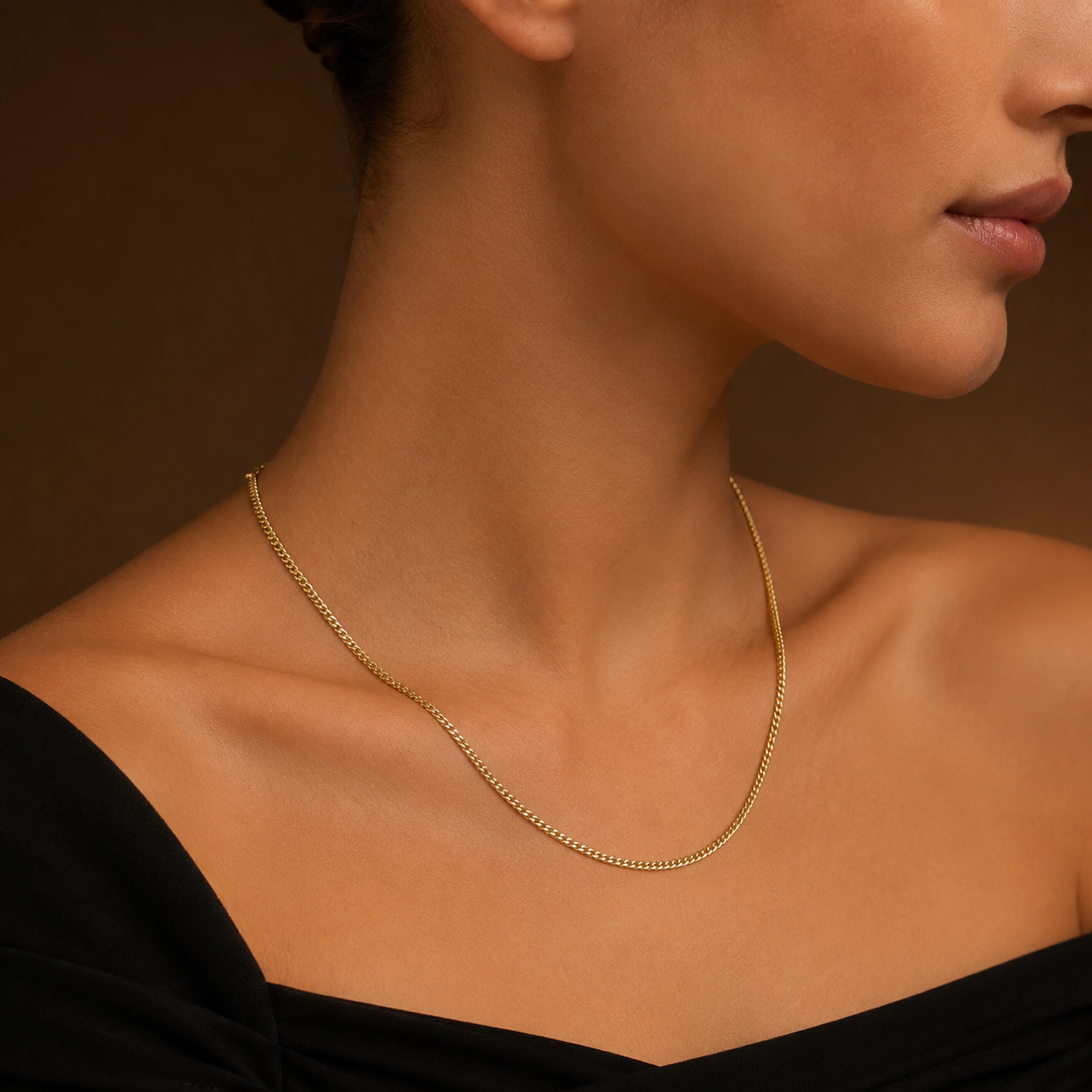 14/20 Gold Filled Curb Chain Necklace - 2.9mm