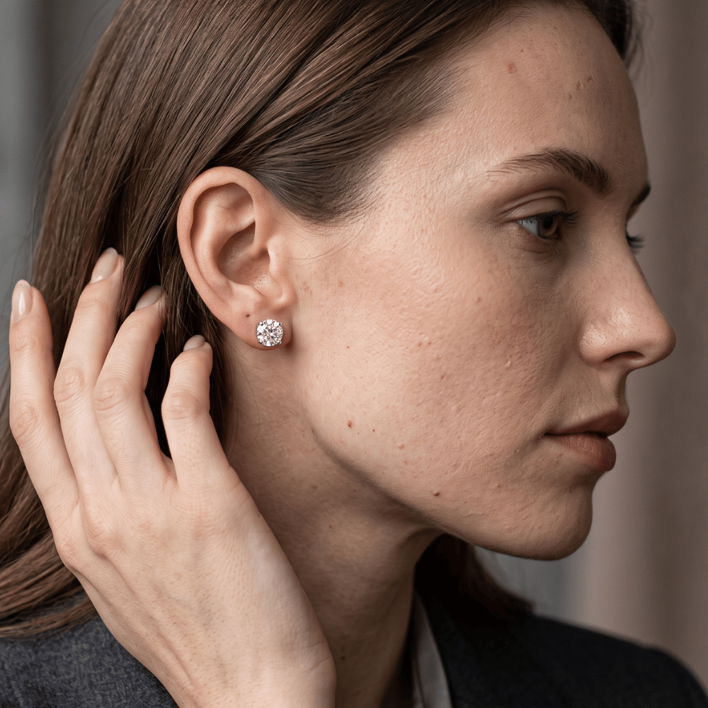 Cubic Zirconia Stud Earrings