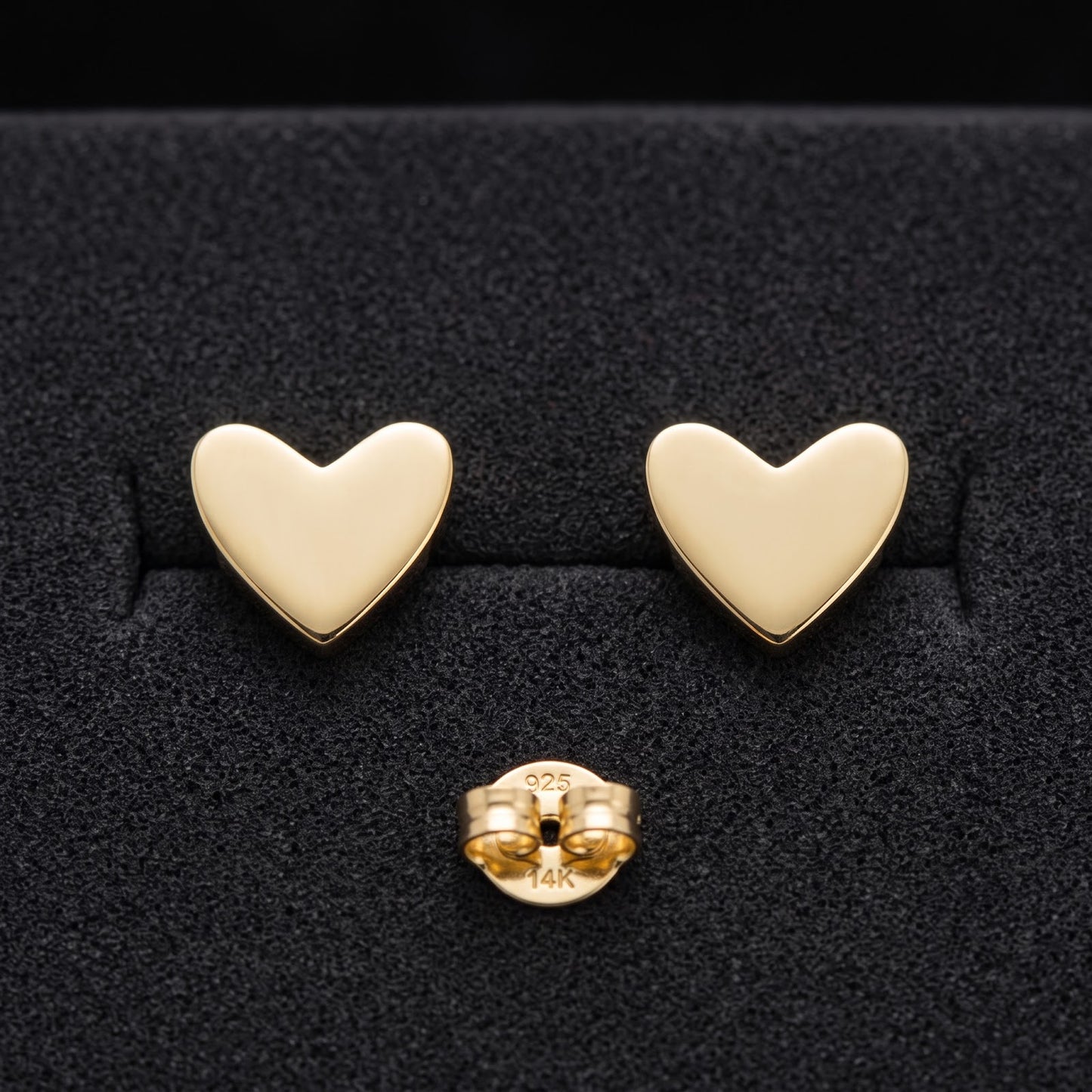 Heart of Gold Heart Stud Earrings