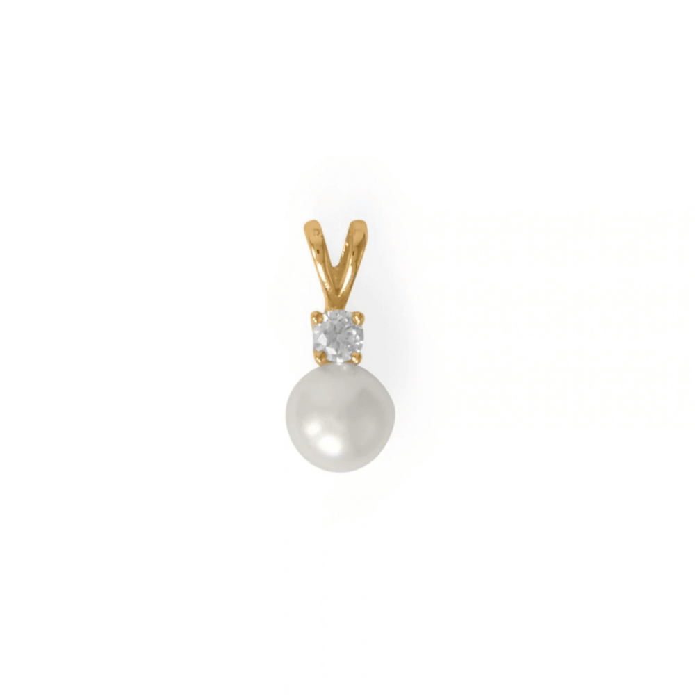 CZ and Cultured Freshwater Pearl Slide