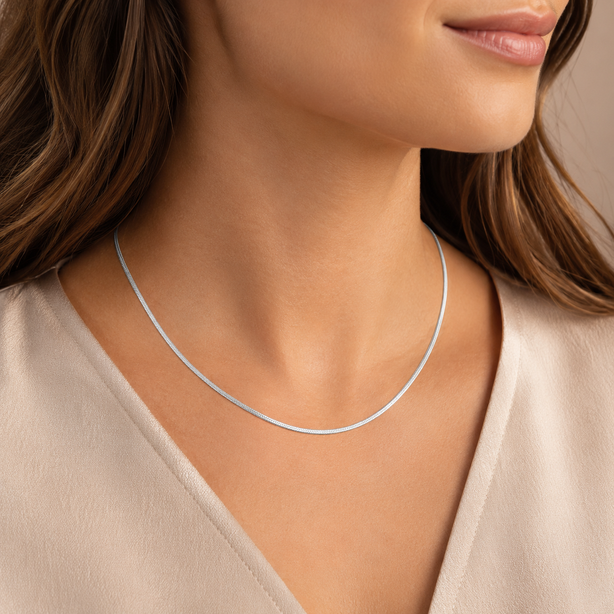 925 Sterling Silver Italian Snake Chain Necklace - 1.5mm