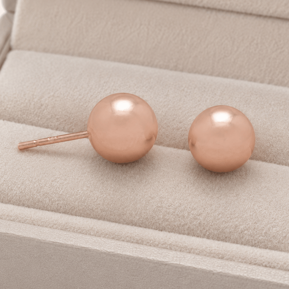 8mm Ball Stud Earrings