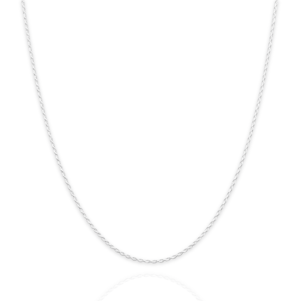925 Sterling Silver Diamond Cut Rope Chain Necklace - 1.3mm