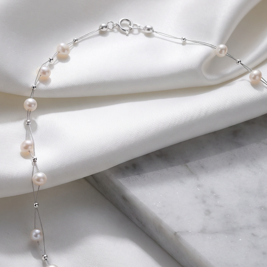 16" Double Strand Cultured Freshwater Pearl Necklace