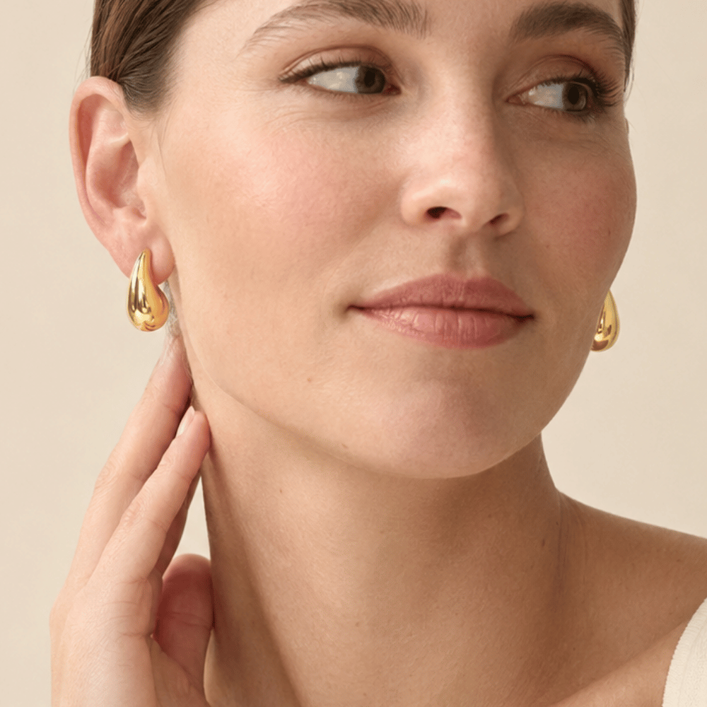 Hollow Raindrop Earrings
