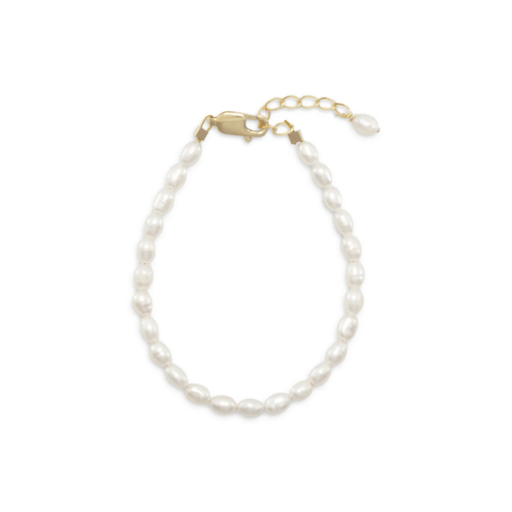 5-inch+1-inch 14/20 Gold Filled Cultured Freshwater Rice Pearl Bracelet - view 4