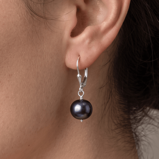 8-9mm Peacock Cultured Freshwater Pearl Earrings