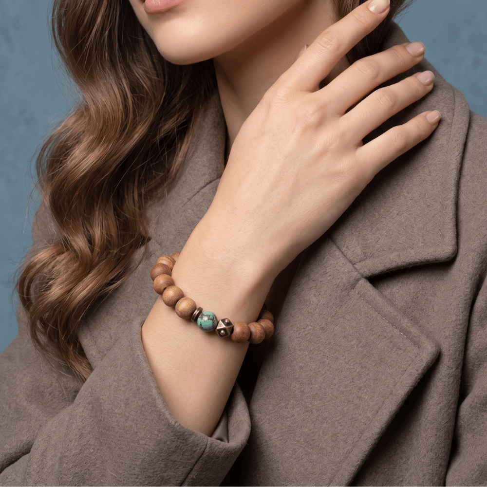 Wood Bead Fashion Stretch Bracelet