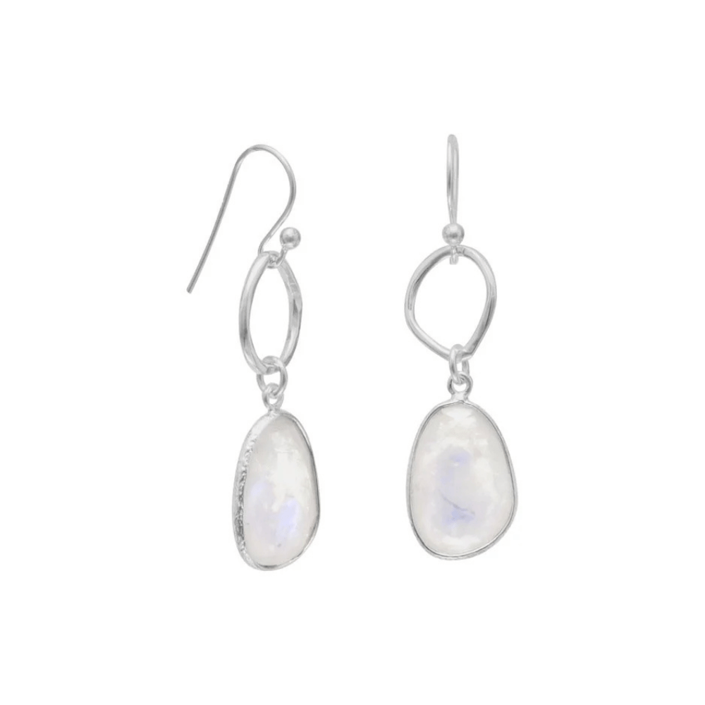 Rainbow Moonstone Drop Earrings