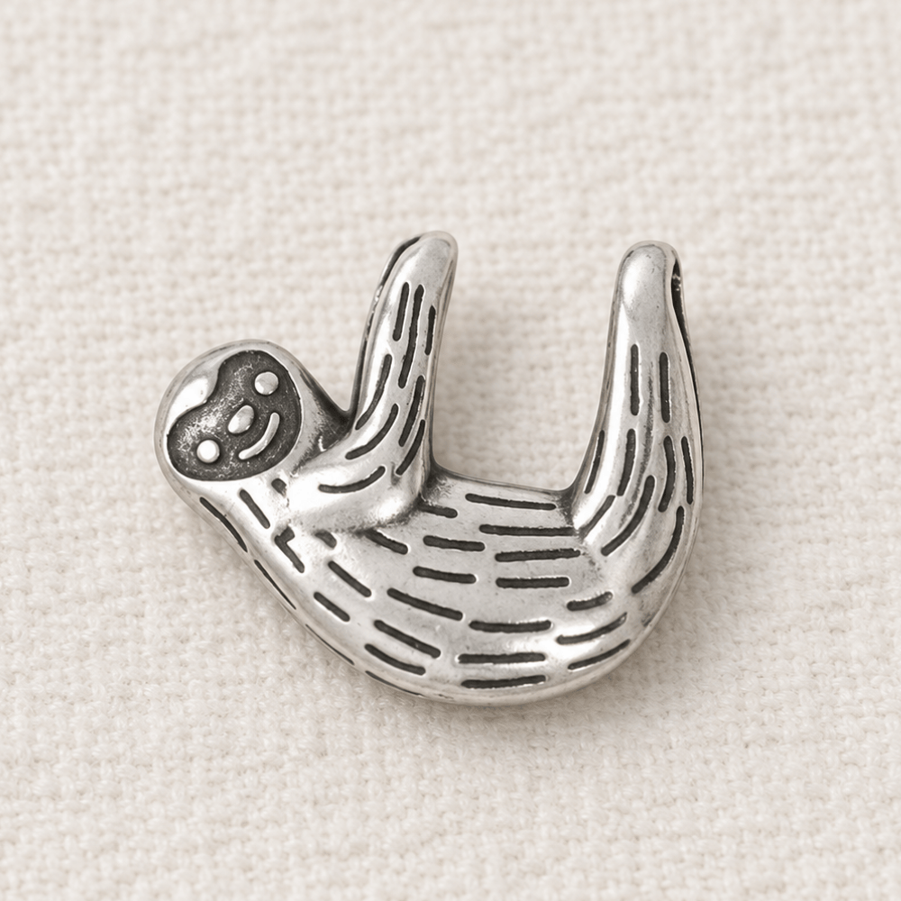 Oxidized Cute Hanging Sloth Slide
