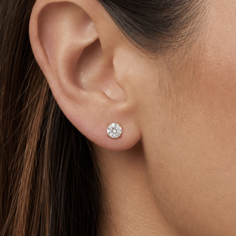 14/20 Gold Filled 6mm CZ Stud Earrings