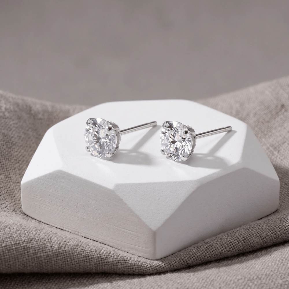 Cubic Zirconia Stud Earrings