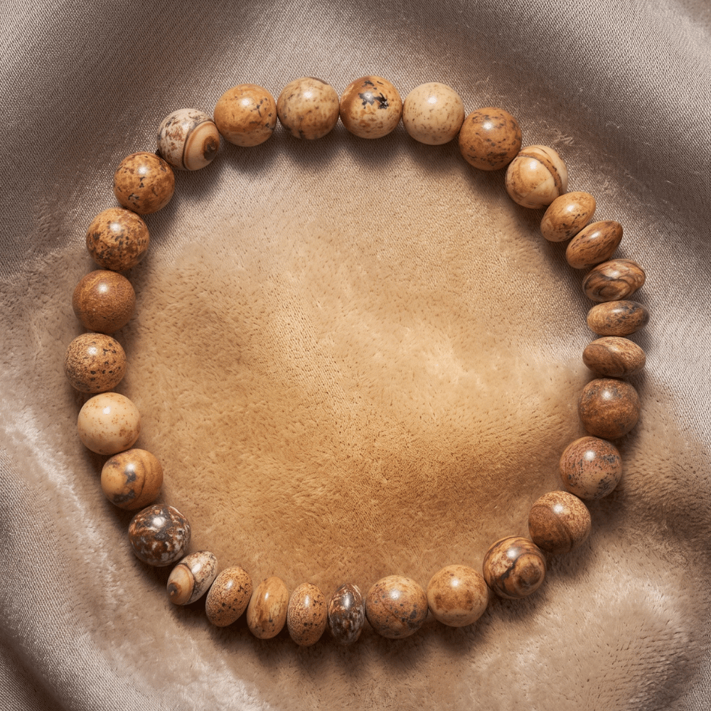 8" Picture Jasper Stretch Bracelet