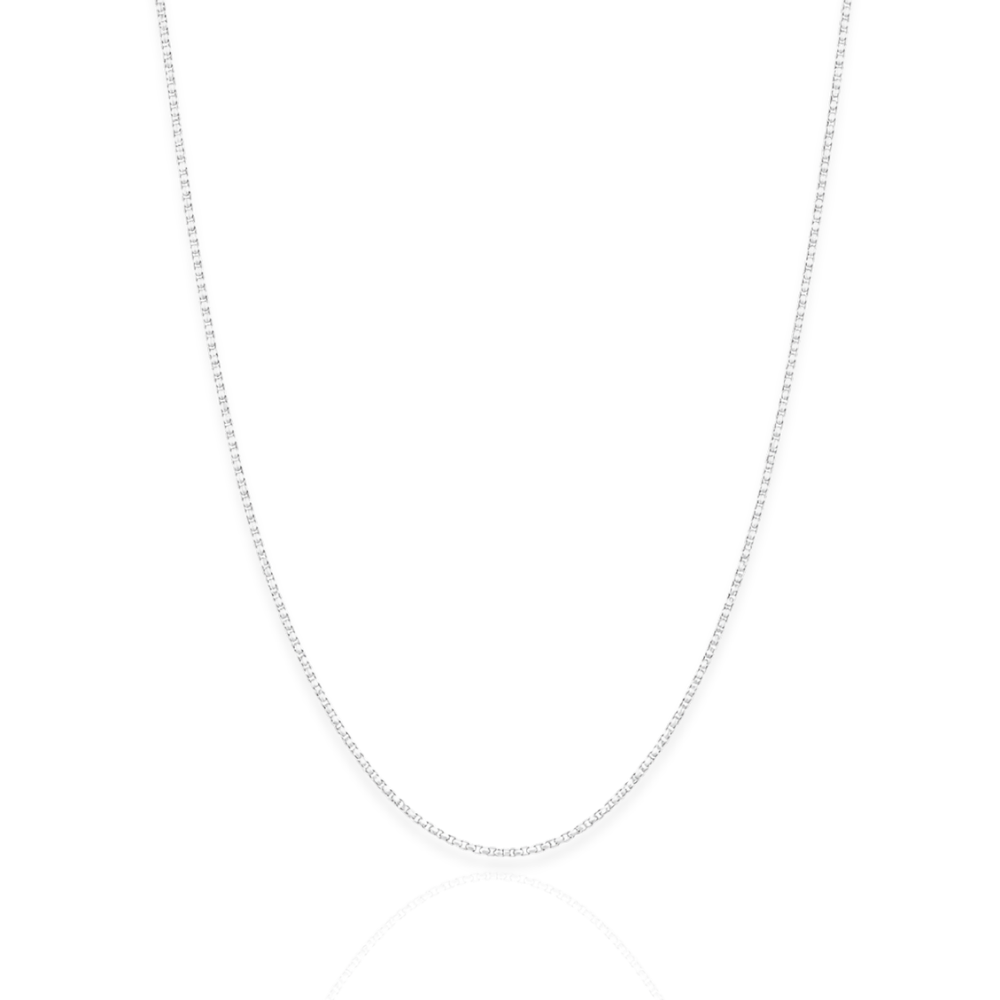 925 Sterling Silver Box Chain Necklace - 0.8mm