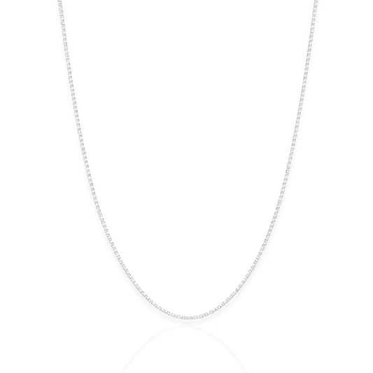 925 Sterling Silver Box Chain Necklace - 0.8mm