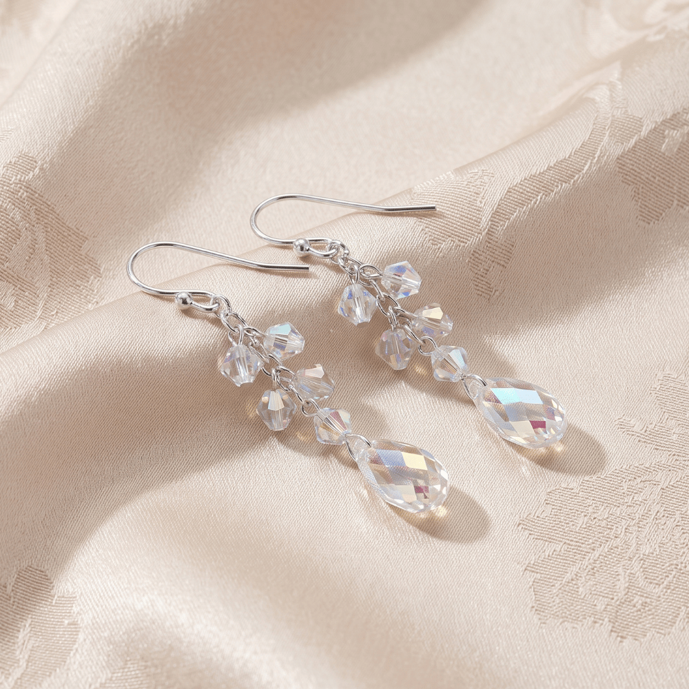 Swarovski Crystal Cluster French Wire Earrings