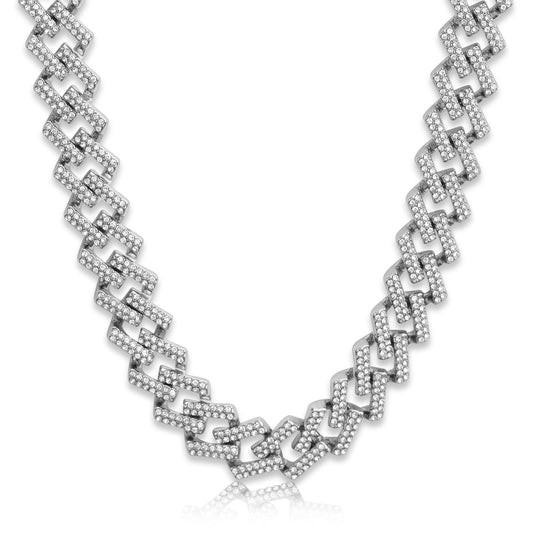 Iced Out Prong Cuban Chain - 15mm