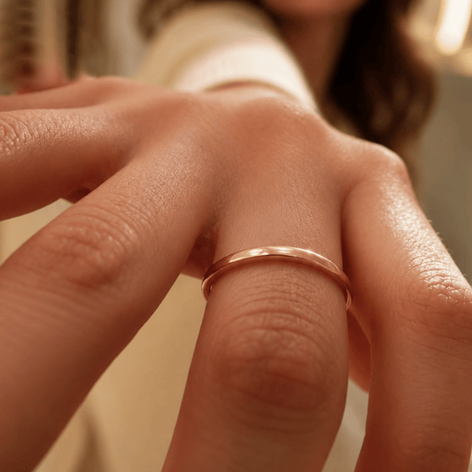 Flat Edge Solid Copper Ring