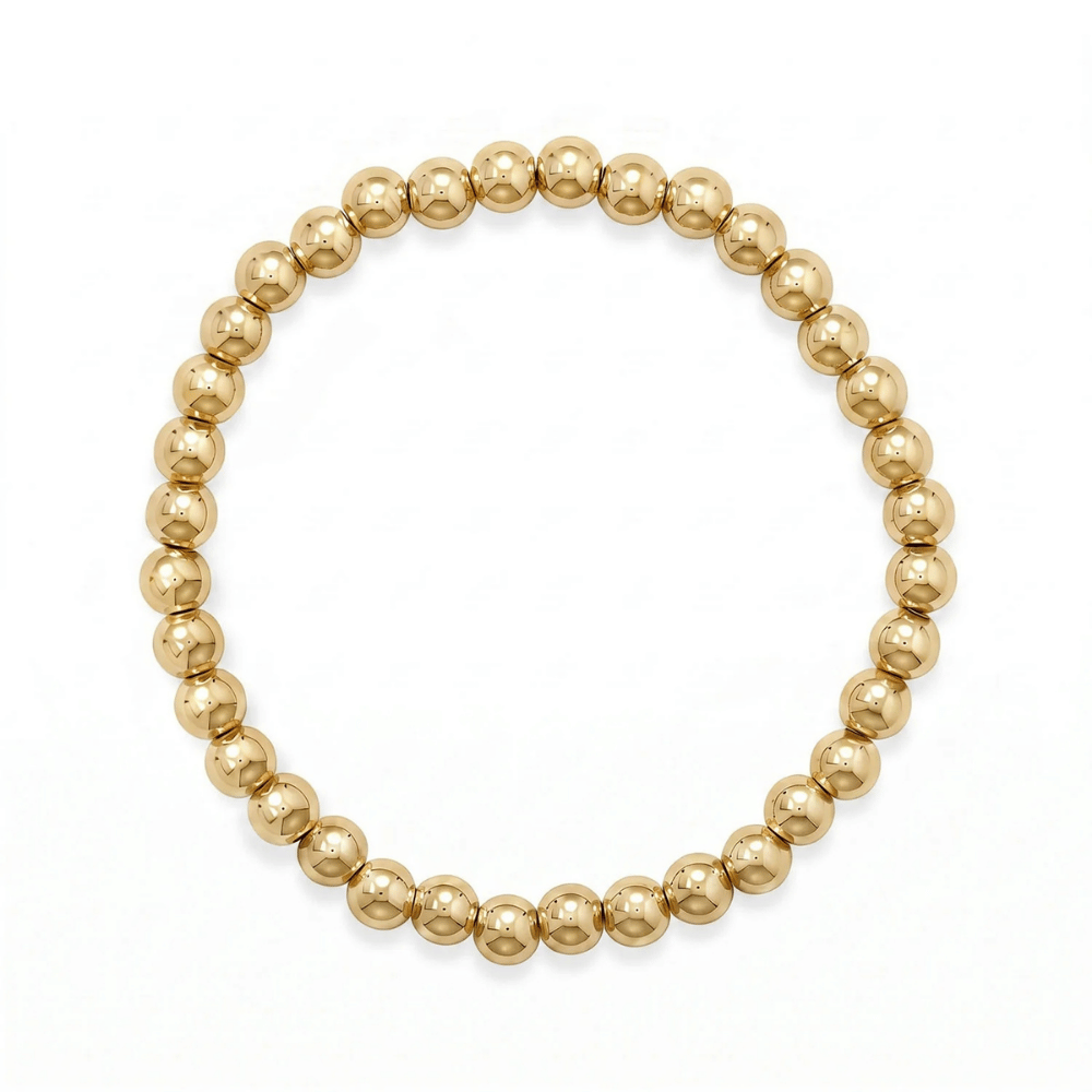 7.5" Stainless Steel Bead Stretch Bracelet