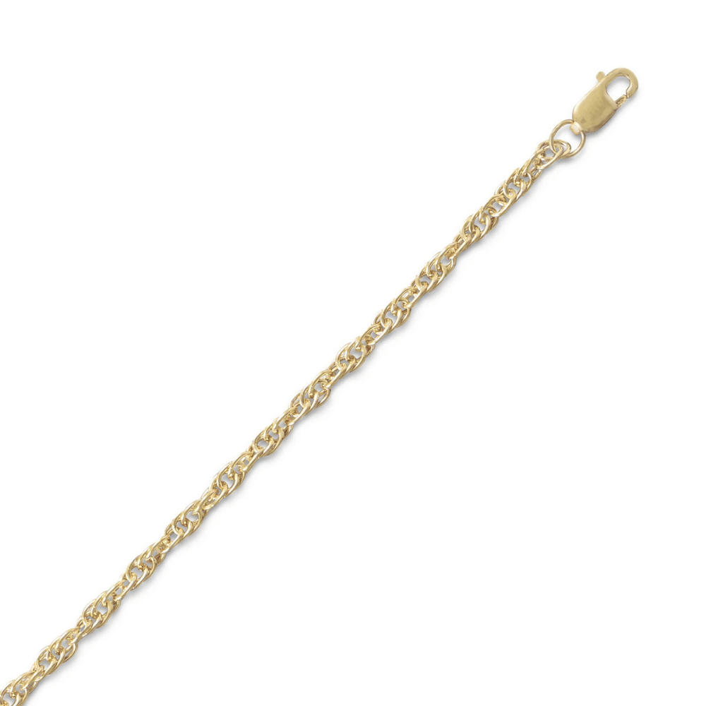14/20 Gold Filled Rope Chain Bracelet - 2.5mm - 7-inch