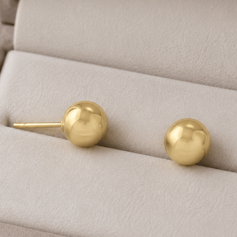 8mm Ball Stud Earrings