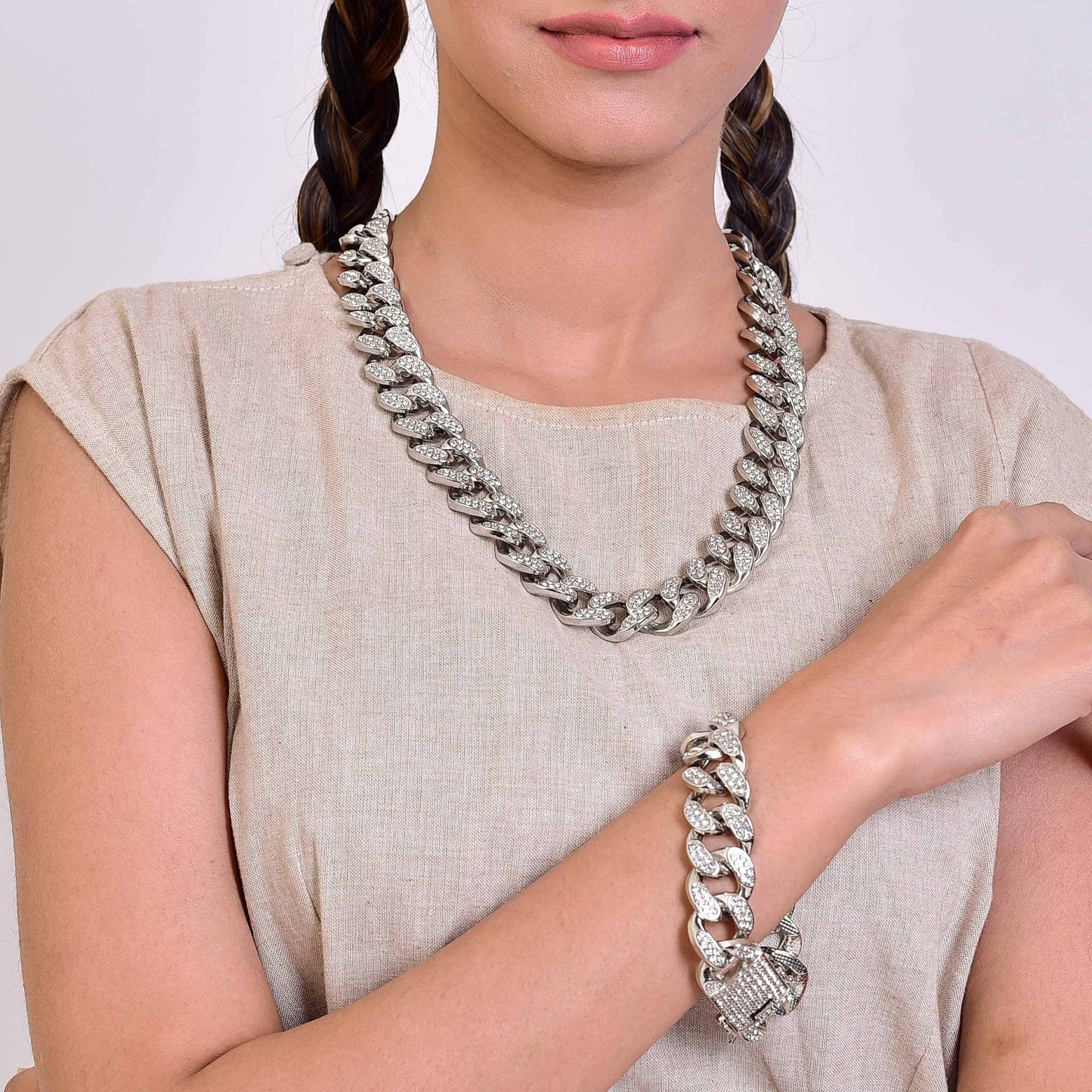 Iced Cuban Curb Chain & Bracelet - 20mm