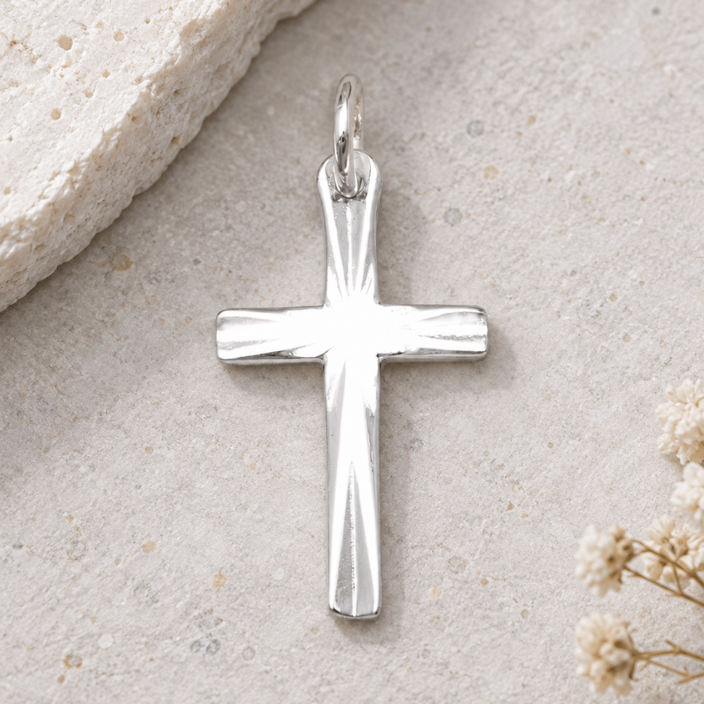 Diamond Cut Cross Pendant