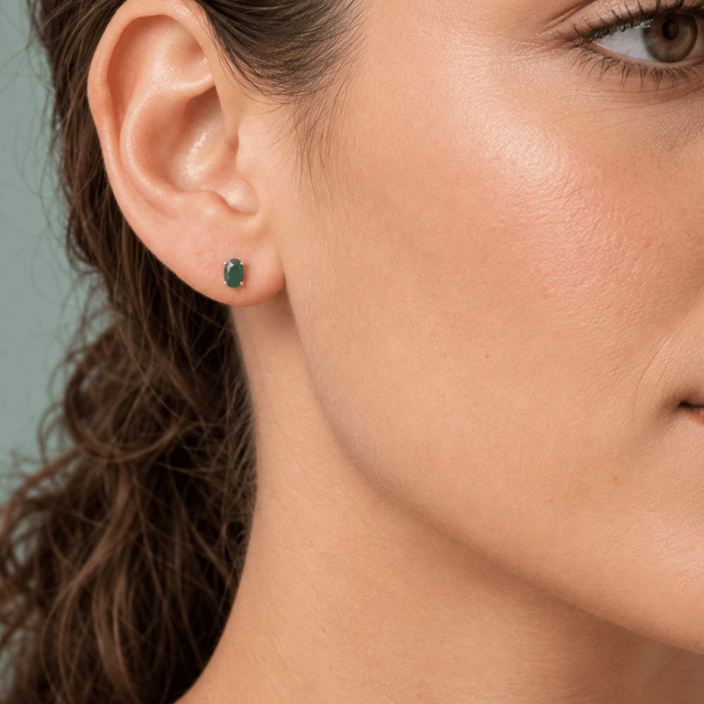 Oval Stud Earrings