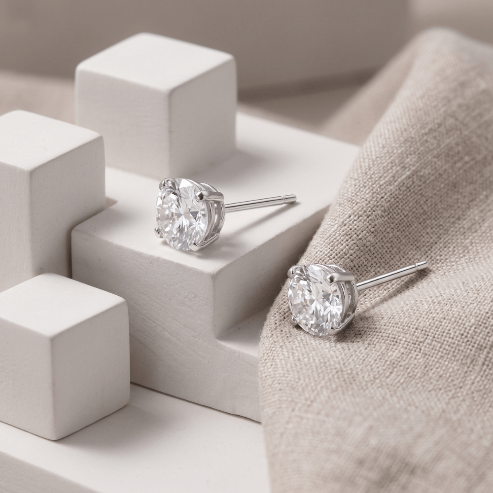 Cubic Zirconia Stud Earrings