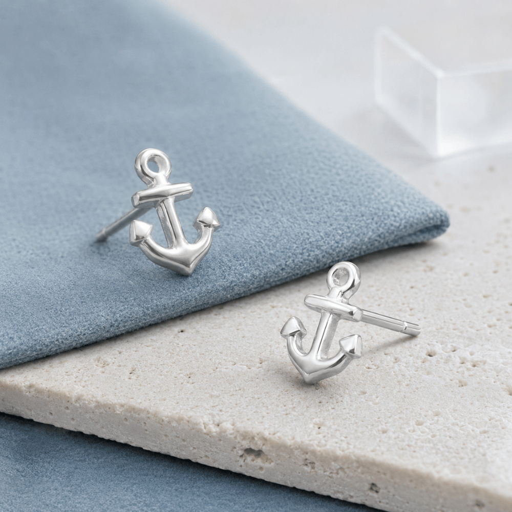 Anchor Stud Earrings